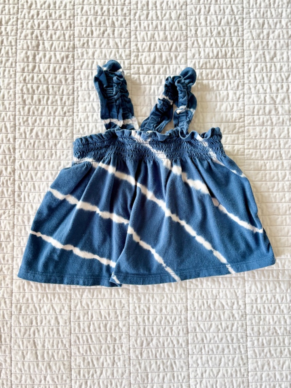 GAP Blue and White Tie-Dye Smocked Tank Top - Toddler Girls Size 2T
